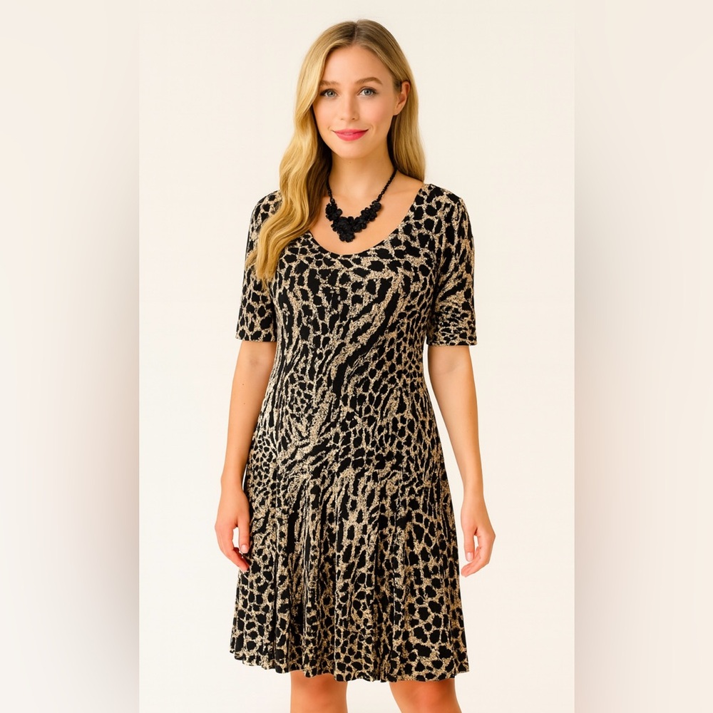 Bella Flowy leopard dress, NWOT
